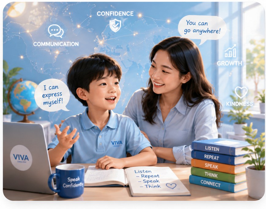 Học sinh và giáo viên VIVA tự tin giao tiếp tiếng Anh